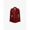 Gabriela Hearst Womens Burnt Sienna Oslo Knot Linen Blazer In Brown