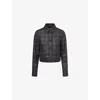 Gabriela Hearst Womens Thereza Cropped Wool-silk Jacket Charcoal Multi In Black