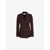Gabriela Hearst Womens Chocolate Stephanie Brushed Silk Blazer In Brown