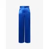 Gabriela Hearst Womens Cobalt Norman Straight-leg Silk-satin Trousers In Blue