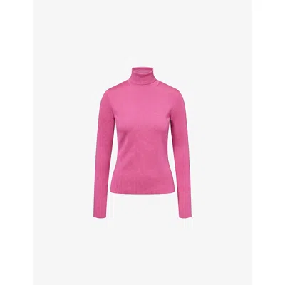 Gabriela Hearst Womens Fuchsia May Roll-neck Wool And Cashmere-blend Jumper Xs In Pink