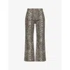 Gabriela Hearst Womens Greyscale Ezra Snake-pattern Bootcut Denim Jeans In Multi