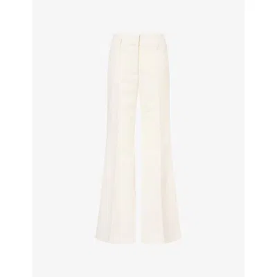 Gabriela Hearst Womens  Rhein Flared Wool Trousers In Green