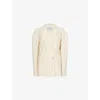 Gabriela Hearst Womens Ivory Sedna Double-breasted Silk Blazer In White