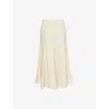 Gabriela Hearst Womens Ivory Selma Flared Silk Midi Skirt In Neutral