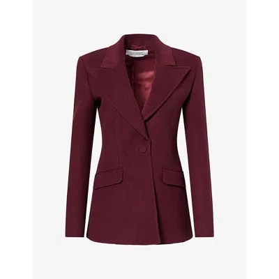 Gabriela Hearst Womens Leiva Single-breasted Cashmere-blend Blazer Plum In Red