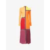 Gabriela Hearst Apollonis Colorblock Wool Cashmere Maxi Dress In Multi