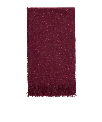 Gabriela Hearst Illumina Fringed Wool And Cashmere-blend Scarf In Red