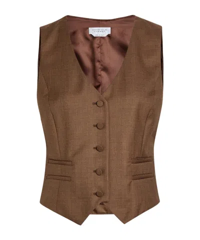 Gabriela Hearst Wool And Silk-blend Vest In Green