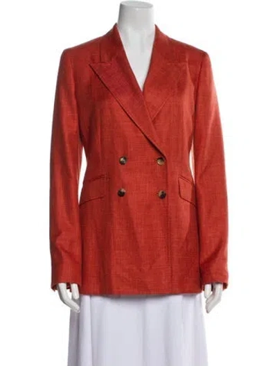 Pre-owned Gabriela Hearst Wool Blazer In Orange