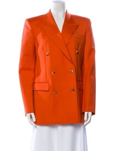 Pre-owned Gabriela Hearst Wool Blazer In Orange