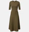 Gabriela Hearst Wool, Cashmere, And Silk Midi Dress In Green