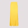 Gabriela Hearst Eula Pleated Midi Skirt In Cdy Cadmium Yellow