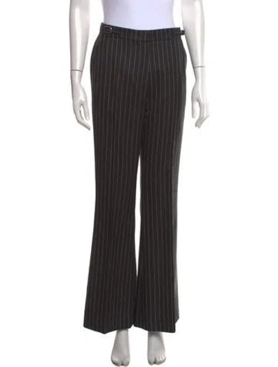 Pre-owned Gabriela Hearst Wool Flared Pants In Black