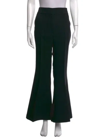 Pre-owned Gabriela Hearst Wool Flared Pants In Black