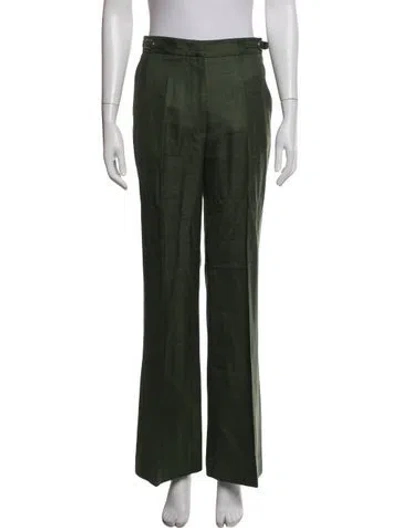 Pre-owned Gabriela Hearst Wool Flared Pants In Green