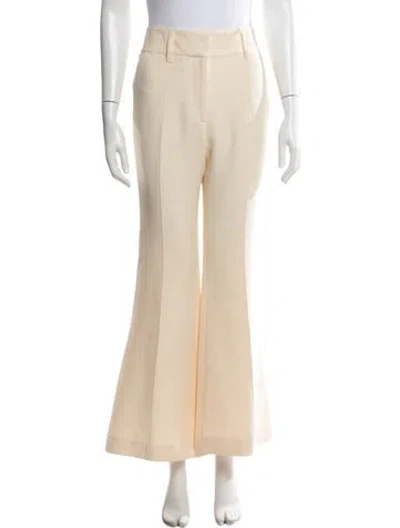 Pre-owned Gabriela Hearst Wool Flared Pants In Neutral