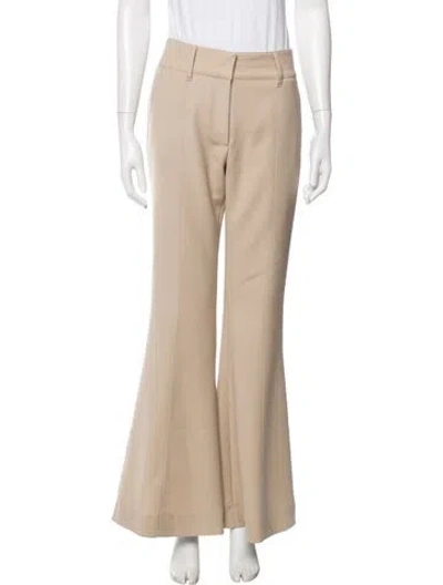 Pre-owned Gabriela Hearst Wool Flared Pants In Neutrals