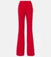 Gabriela Hearst Rhein Mid-rise Flare Pants In Scarlet Red