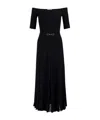 Gabriela Hearst Kurt Pleated Knit Dress In Black Merino Wool In Black