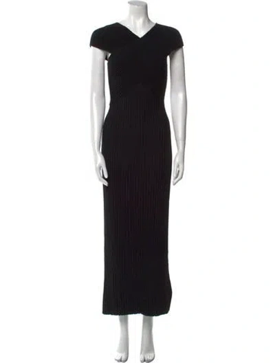 Pre-owned Gabriela Hearst Wool Long Dress In Black