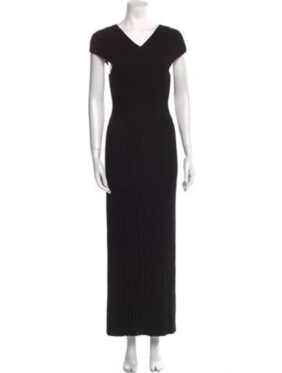 Pre-owned Gabriela Hearst Wool Long Dress In Black