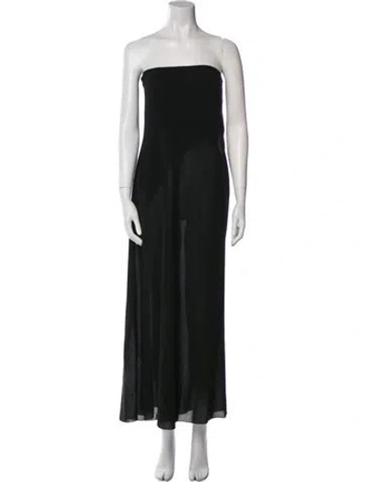 Pre-owned Gabriela Hearst Wool Long Dress In Black