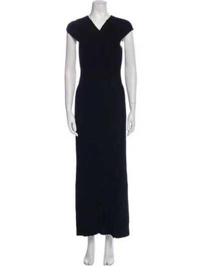 Pre-owned Gabriela Hearst Wool Long Dress In Black