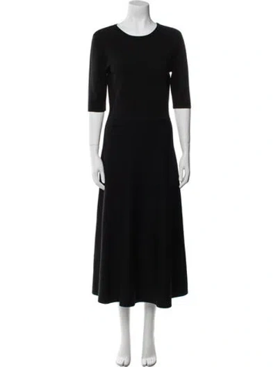 Pre-owned Gabriela Hearst Wool Long Dress In Black
