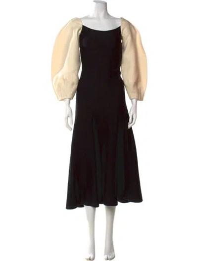 Pre-owned Gabriela Hearst Wool Long Dress In Black