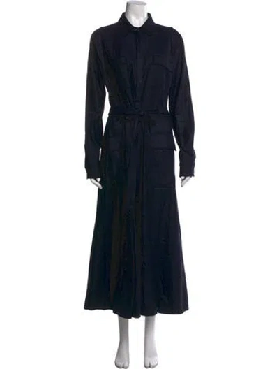 Pre-owned Gabriela Hearst Wool Long Dress In Black