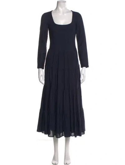 Pre-owned Gabriela Hearst Wool Long Dress In Blue