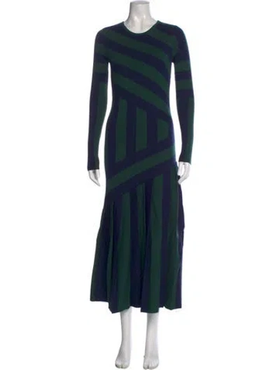 Pre-owned Gabriela Hearst Wool Long Dress In Blue