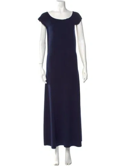 Pre-owned Gabriela Hearst Wool Long Dress In Blue