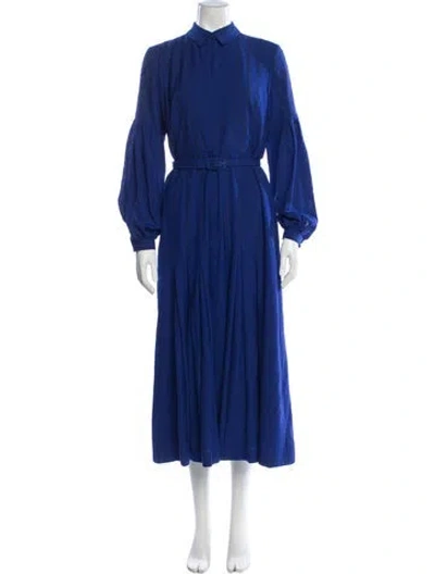 Pre-owned Gabriela Hearst Wool Long Dress In Blue