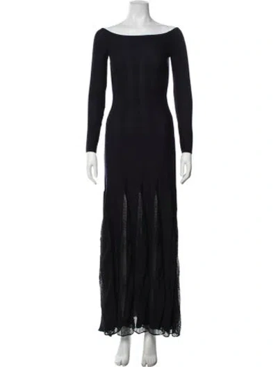 Pre-owned Gabriela Hearst Wool Long Dress In Blue