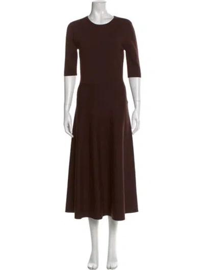 Pre-owned Gabriela Hearst Wool Long Dress In Brown