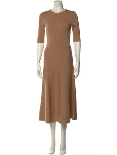 Pre-owned Gabriela Hearst Wool Long Dress In Brown