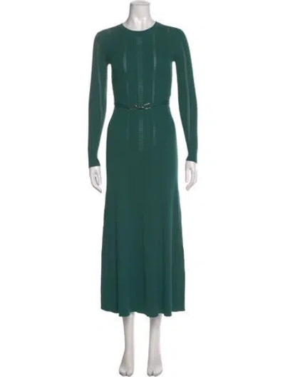 Pre-owned Gabriela Hearst Wool Long Dress In Green