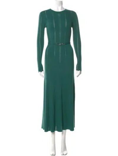 Pre-owned Gabriela Hearst Wool Long Dress In Green