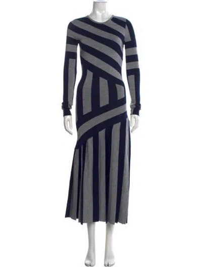 Pre-owned Gabriela Hearst Wool Long Dress In Grey