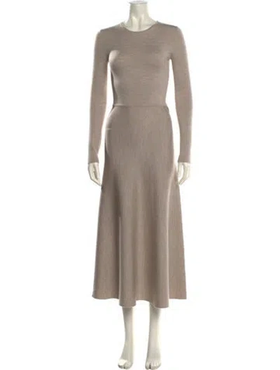 Pre-owned Gabriela Hearst Wool Long Dress In Neutral