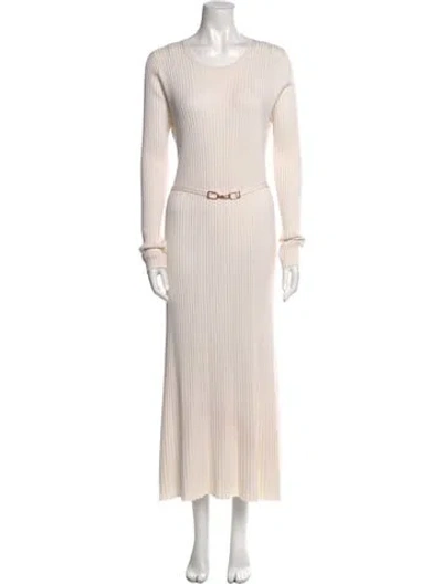 Pre-owned Gabriela Hearst Wool Long Dress In Neutral