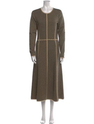 Pre-owned Gabriela Hearst Wool Long Dress In Neutral
