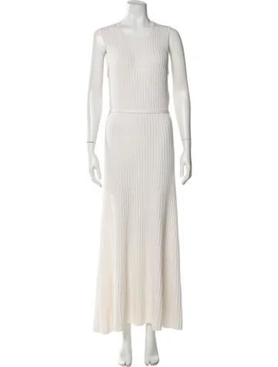 Pre-owned Gabriela Hearst Wool Long Dress In Neutral