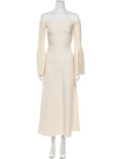 Pre-owned Gabriela Hearst Wool Long Dress In Neutral