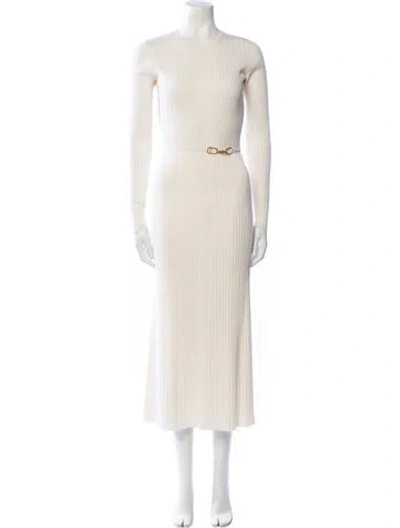 Pre-owned Gabriela Hearst Wool Long Dress In Neutral