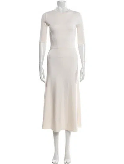 Pre-owned Gabriela Hearst Wool Long Dress In Neutral