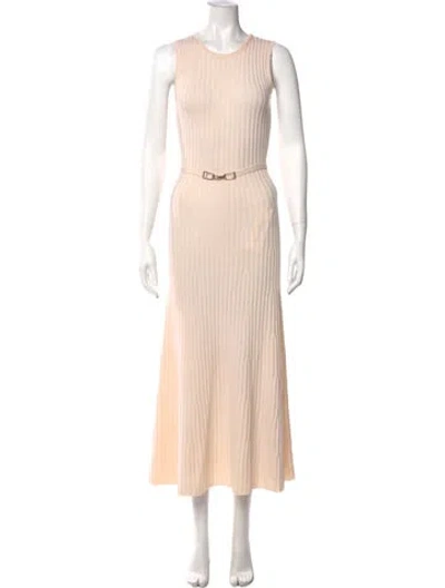 Pre-owned Gabriela Hearst Wool Long Dress In Neutral