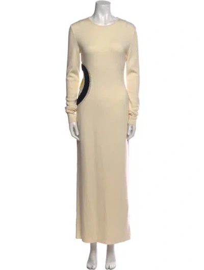 Pre-owned Gabriela Hearst Wool Long Dress In Neutral